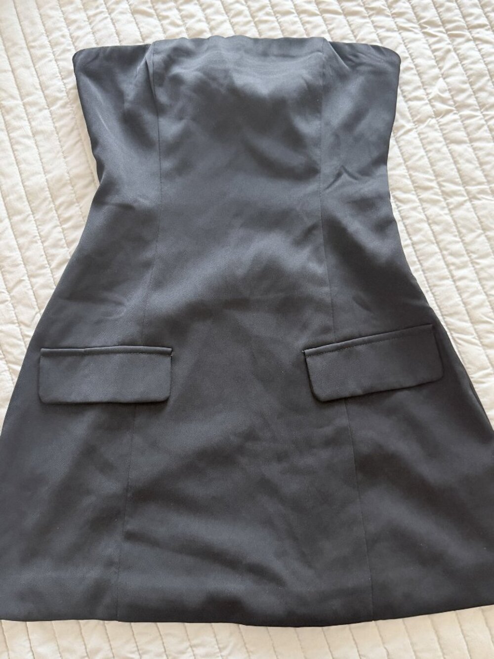 NWOTPeppermayo Strapless Tailored Mini Dress Black